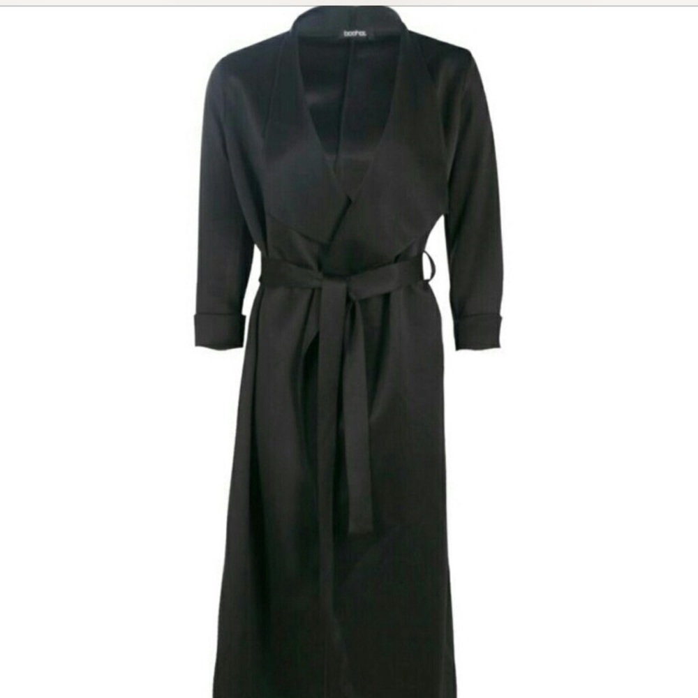NWT Black trench coat.