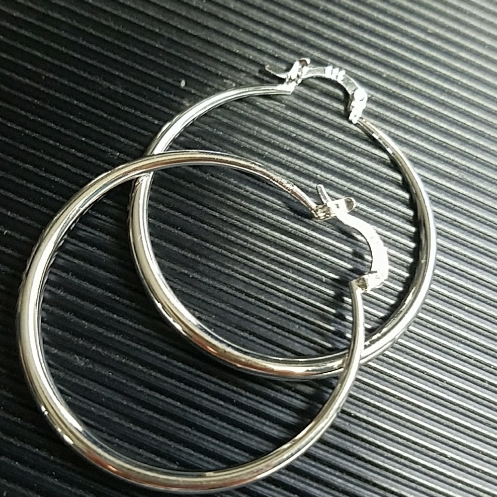 Silver hoops