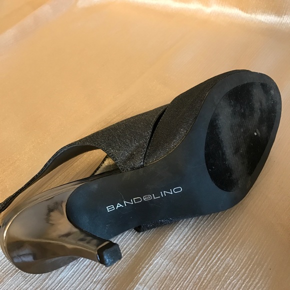 BANDOLINO GLITTERY GRAY SANDALS SIZE 6 - Picture 3 of 3