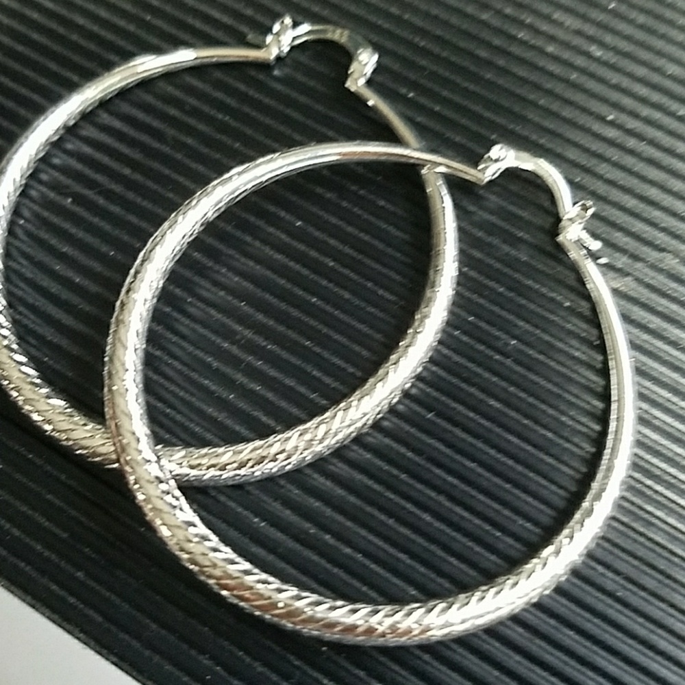 Silver hoops new