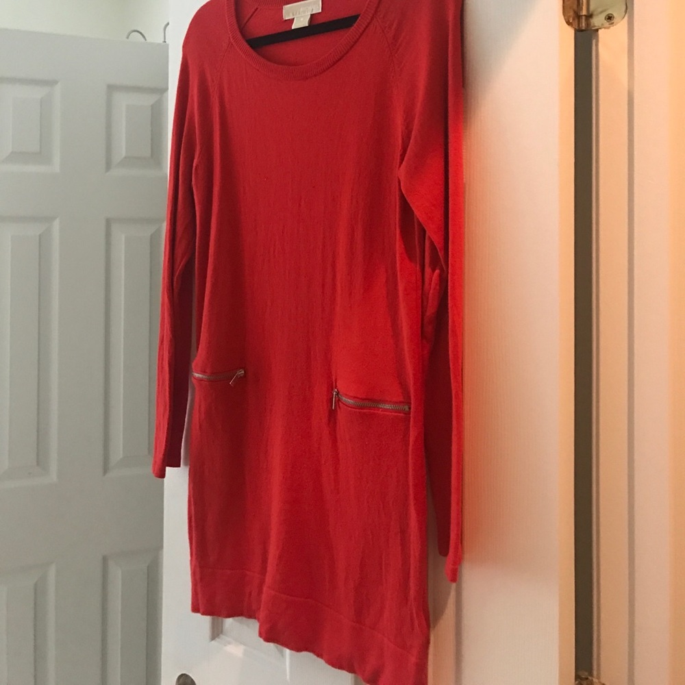 Red Michael Kors Sweater Dress size medium