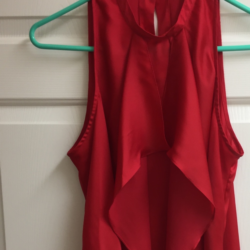 Rich ruby red blouse! Very feminine!