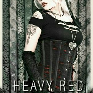 Hold-Heavy Red Gothic Oblivion Distressed Top NWT