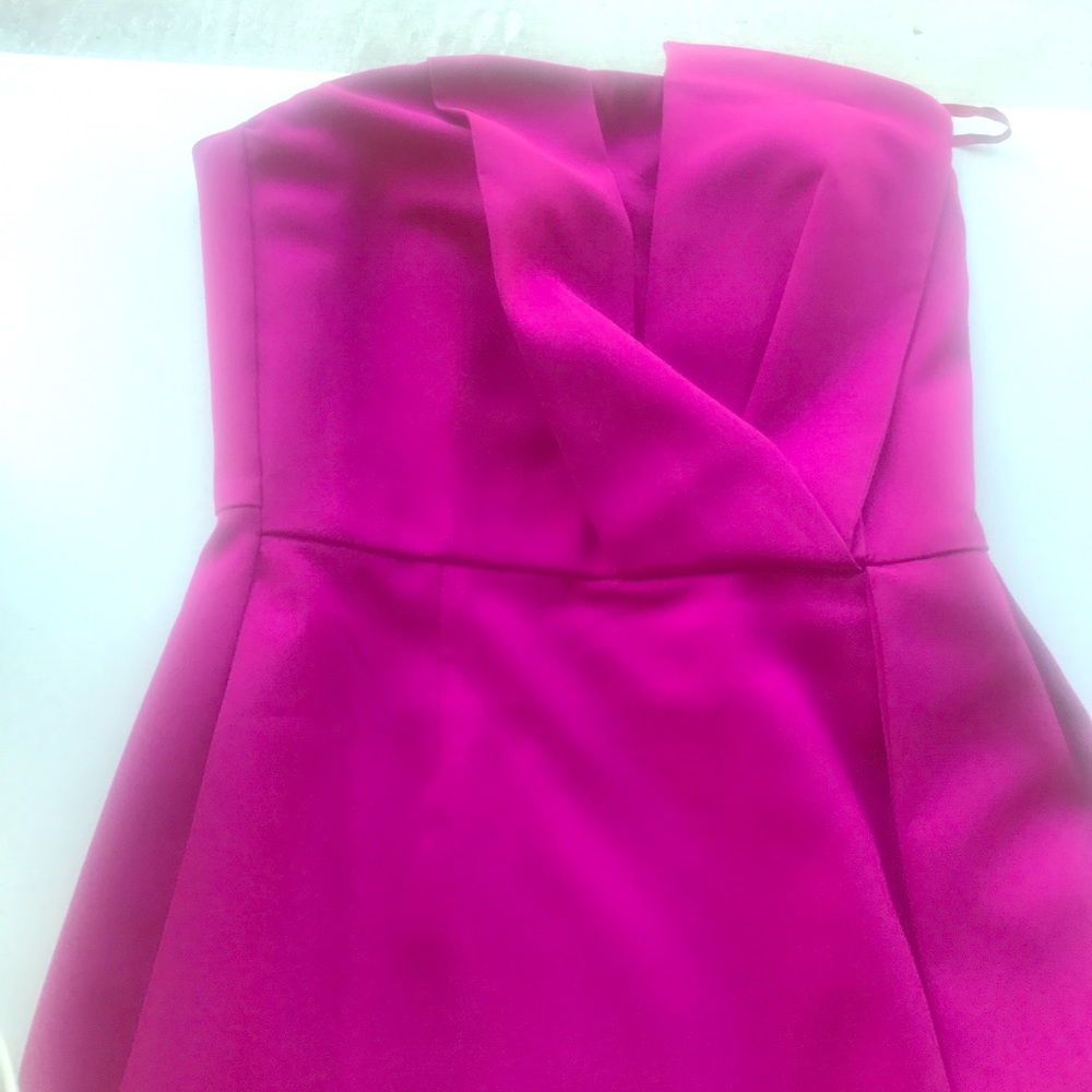 Dark Pink Dress.. strapless up to the knee.