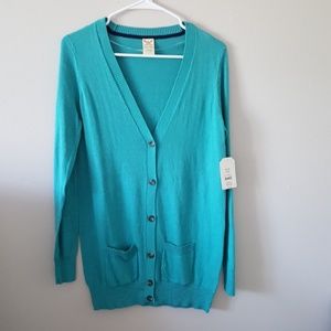 Blue Boyfriend Cardigan