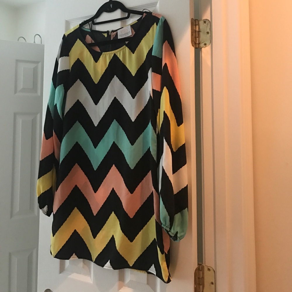 Colorful shift dress size medium