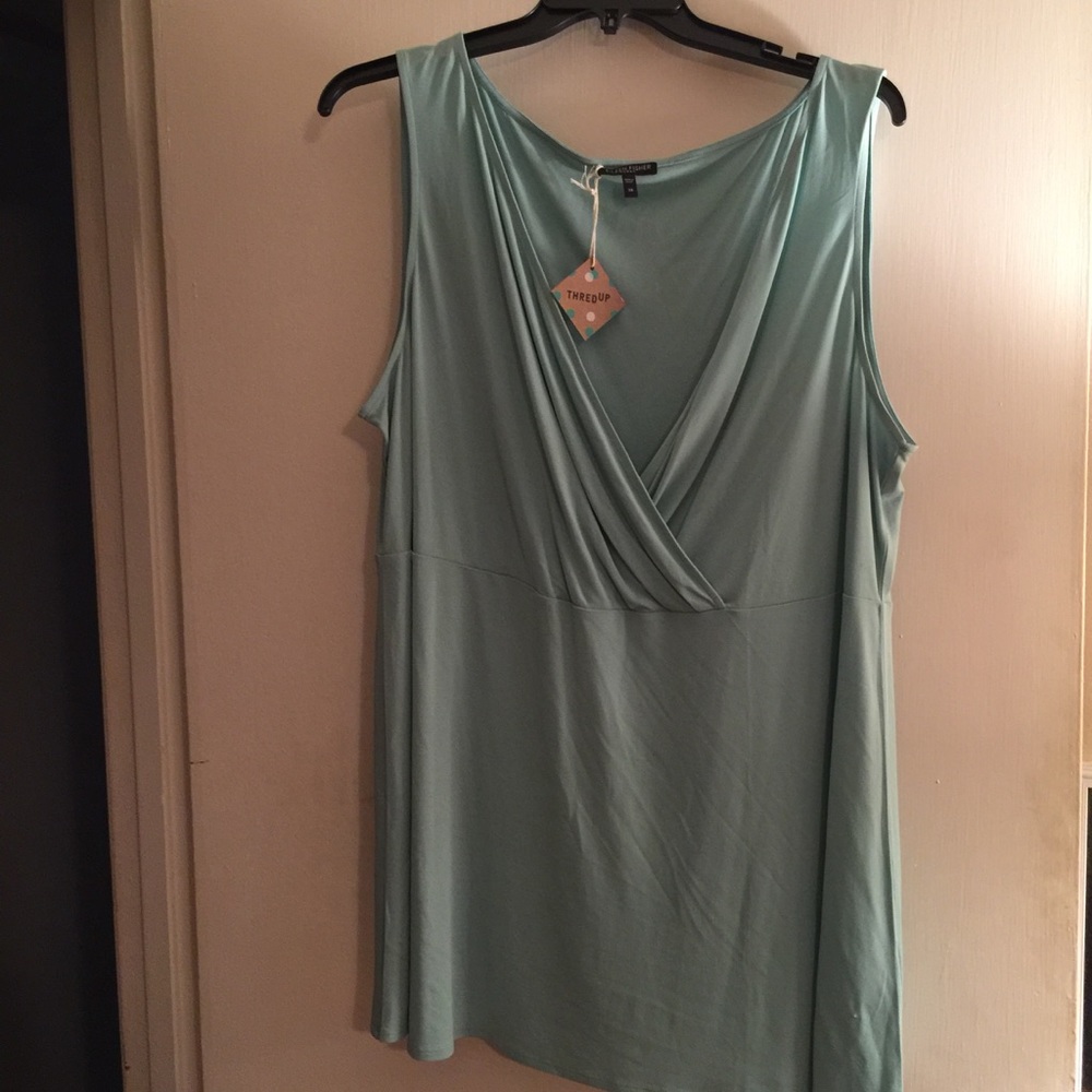 Eileen Fisher Sleeveless Silk Shirt