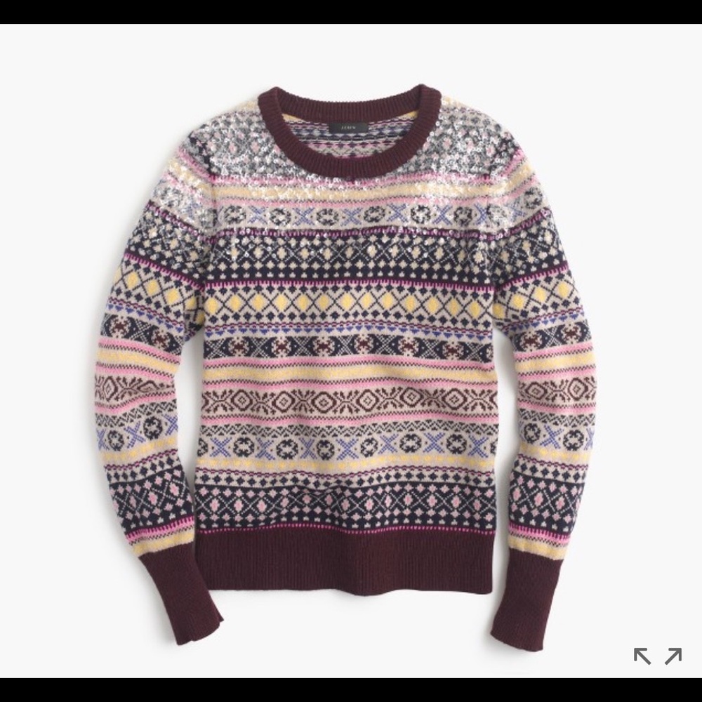 Sequin fair isle sweater (retail)