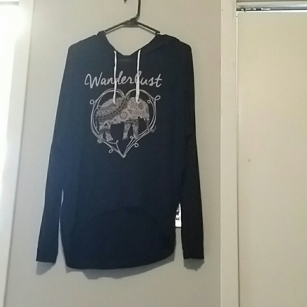 Xl thin material hoodie.. high/low