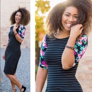 A-line Dress with 3/4 sleeves