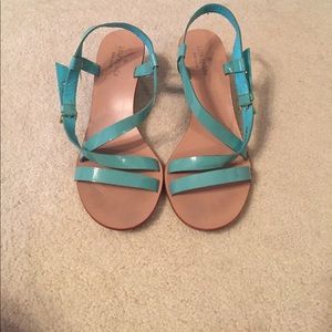 Kate Spade turquoise wedge. Worn once!