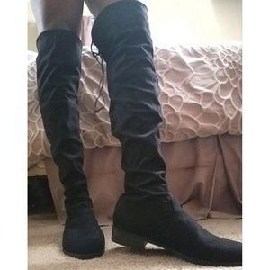 Black Thigh High Boots