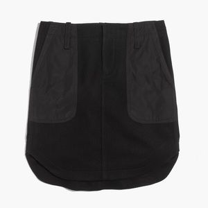 Madewell quilted shirttail skirt