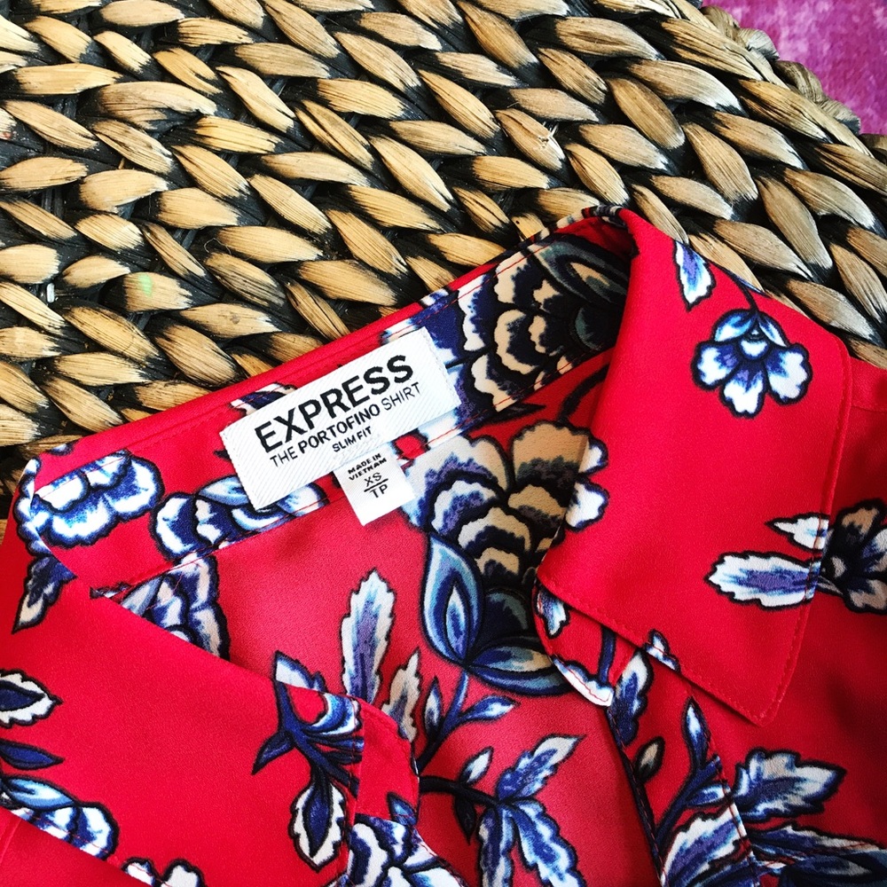 Express Slim Fit Convertible Portofino Shirt