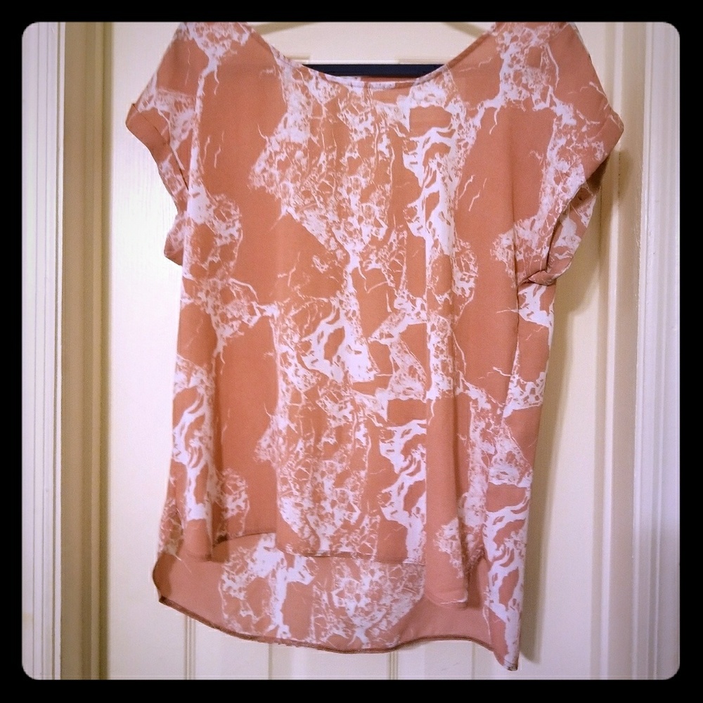 Cap Sleeve Light Pink Blouse