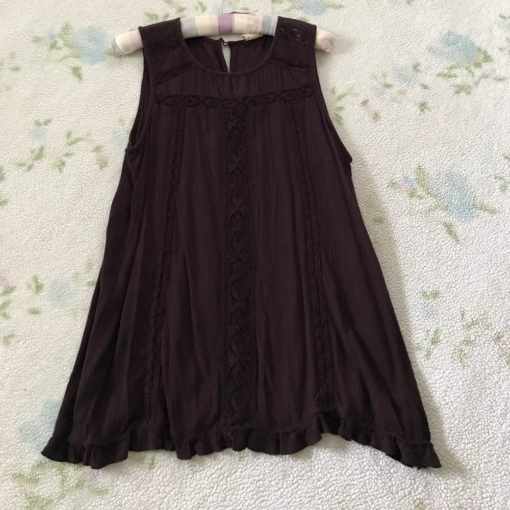 Maroon Lace Tunic Tank