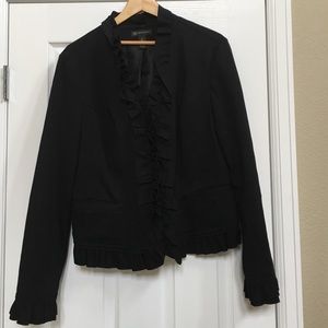INC black ruffle blazer