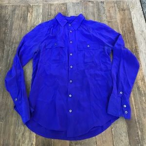 J Crew - Royal Blue Dress Shirt - Size 0