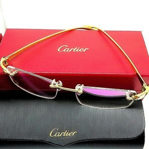 Cartier Unisex 18k  Gold Frame Glasses