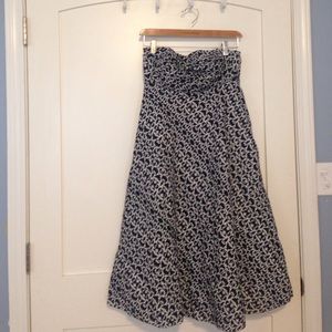 J. Crew navy and white cotton dress