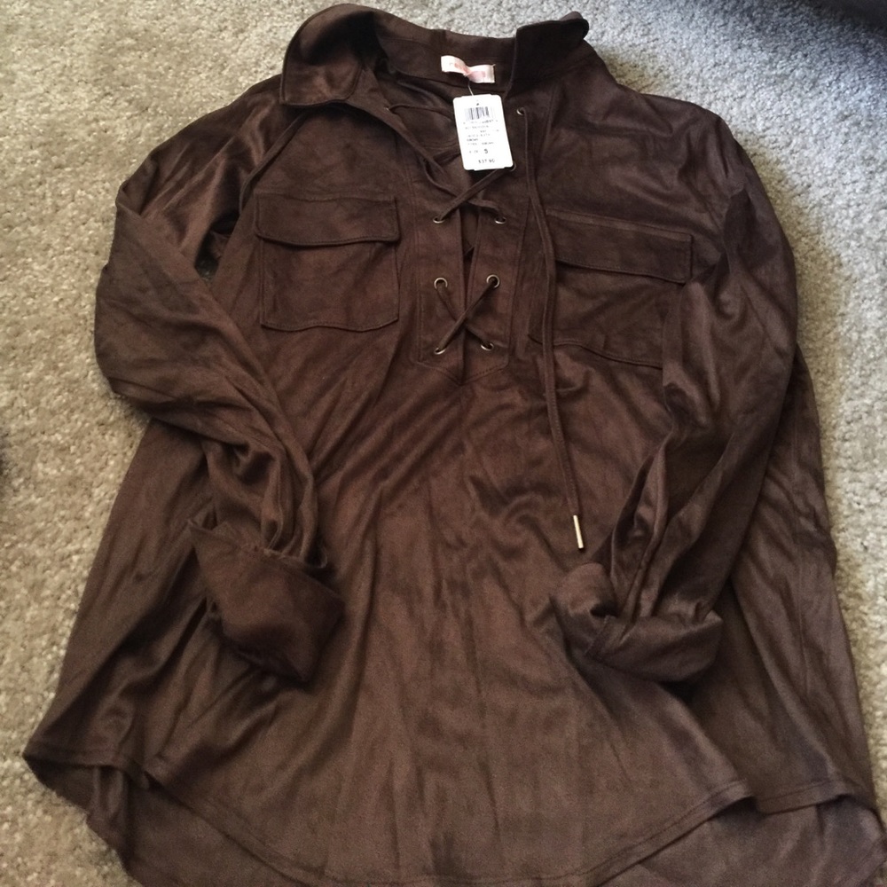 Suede long sleeve