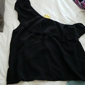 Black one shoulder top