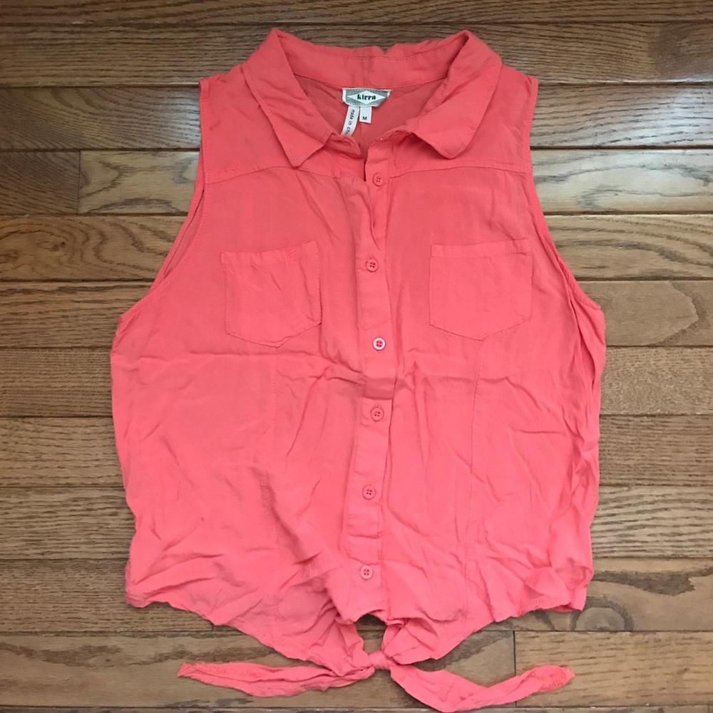 button down, collared tank