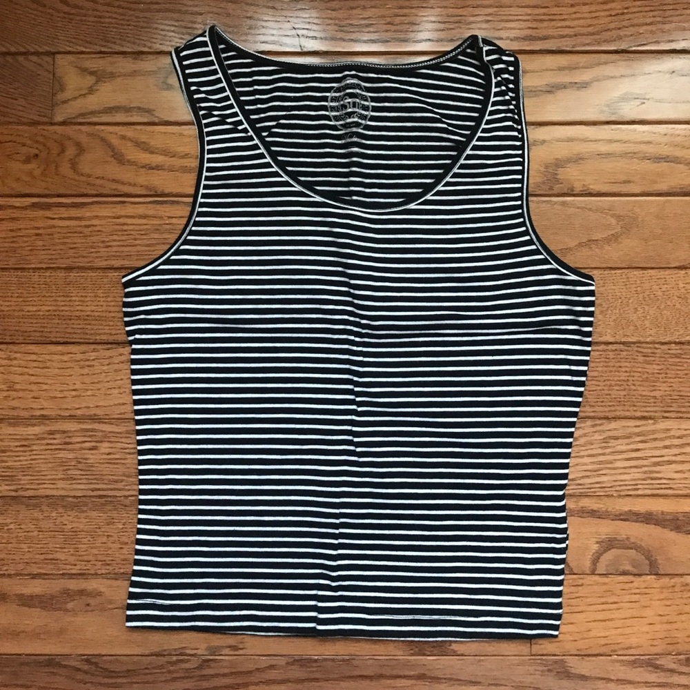 b&w striped tank