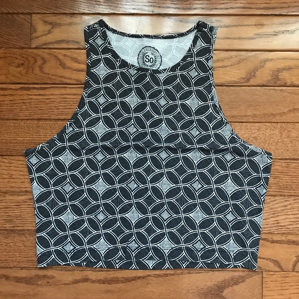 two piece set: cropped racer back and skater skirt