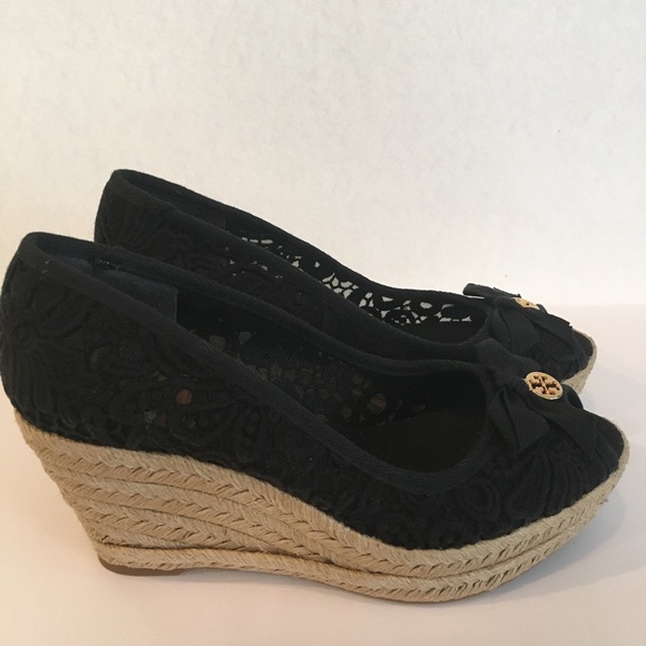 New Tory Burch Jackie Lacy Espadrille Wedge - Picture 2 of 8