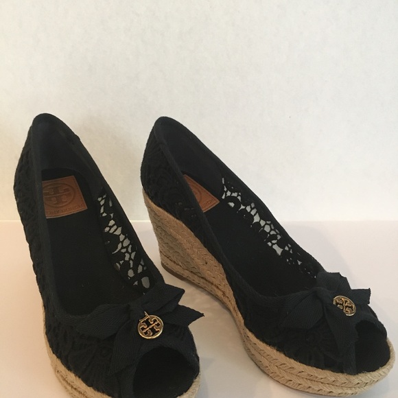 New Tory Burch Jackie Lacy Espadrille Wedge - Picture 5 of 8