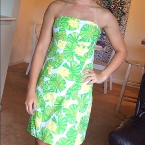 Lilly Pulitzer lilly pad strapless dress