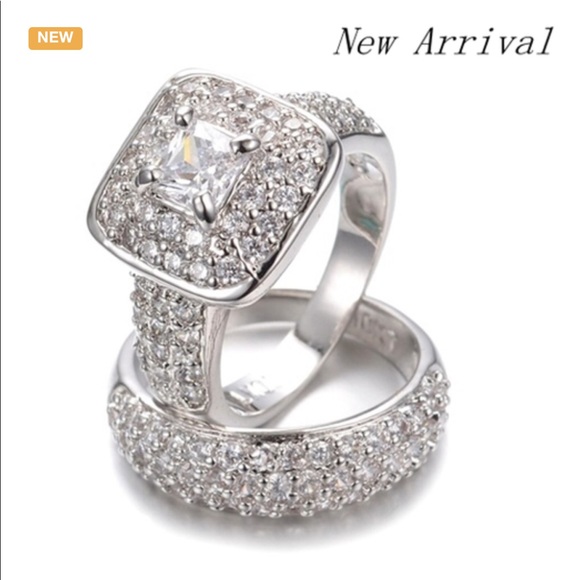 ( on hold) 💙Brilliant princess cut ring - Picture 2 of 4