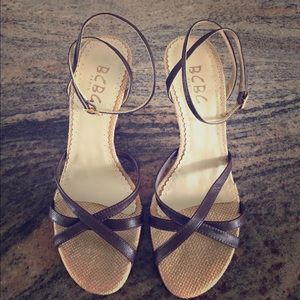 BCBG Paris Strappy Wedges