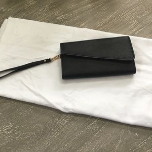 Sondra Roberts Squared black wristlet