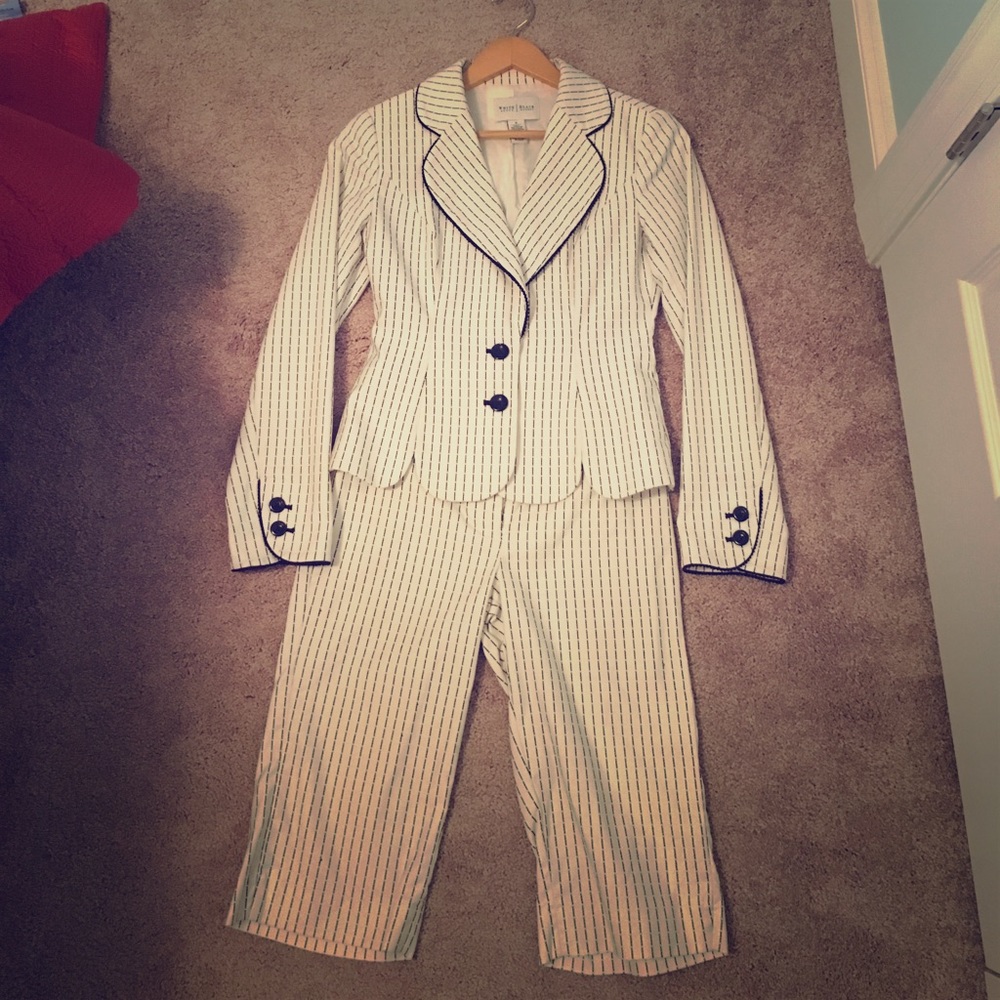 White Houde Black Market ladies business suit