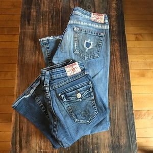 2 pairs of True Religion Jeans size 28