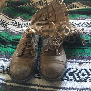 lace up and zip up boots