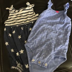 Baby girl 2 pack  onesies set - 3-9 months