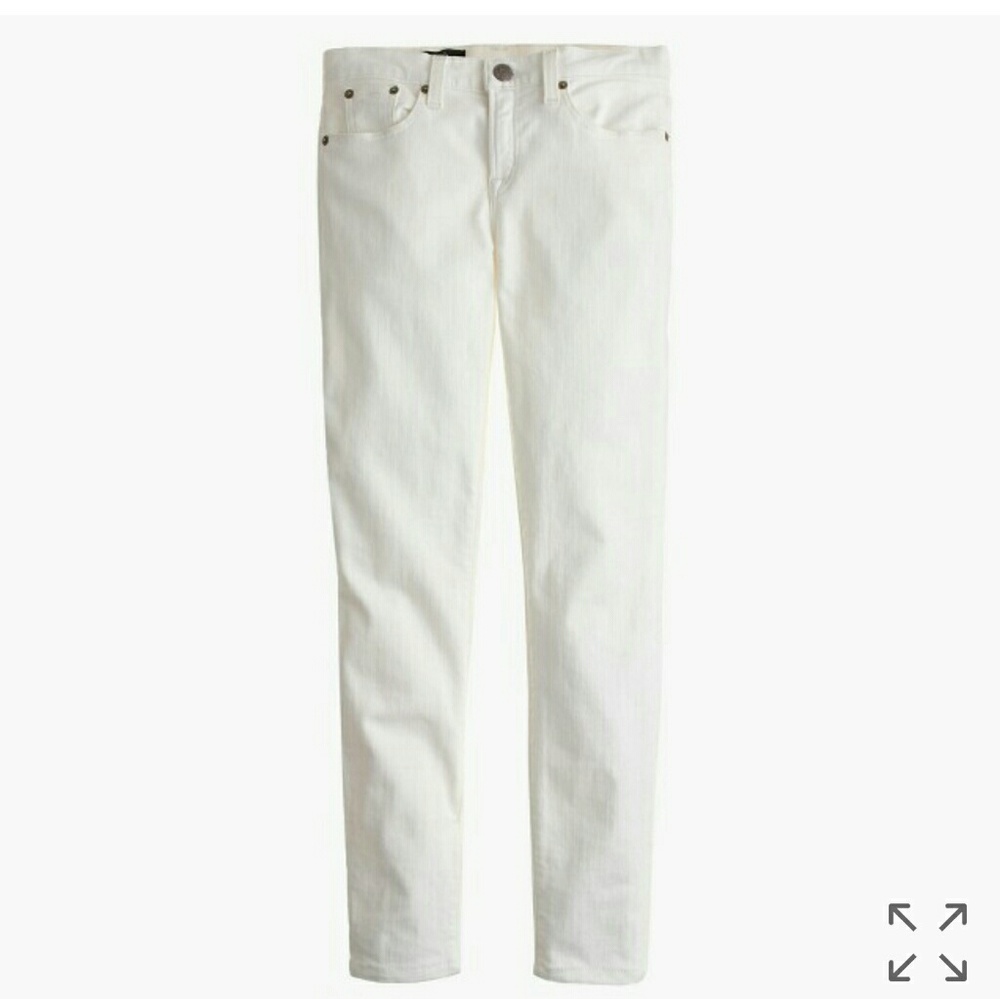 J. Crew White Toothpick Jeans 24