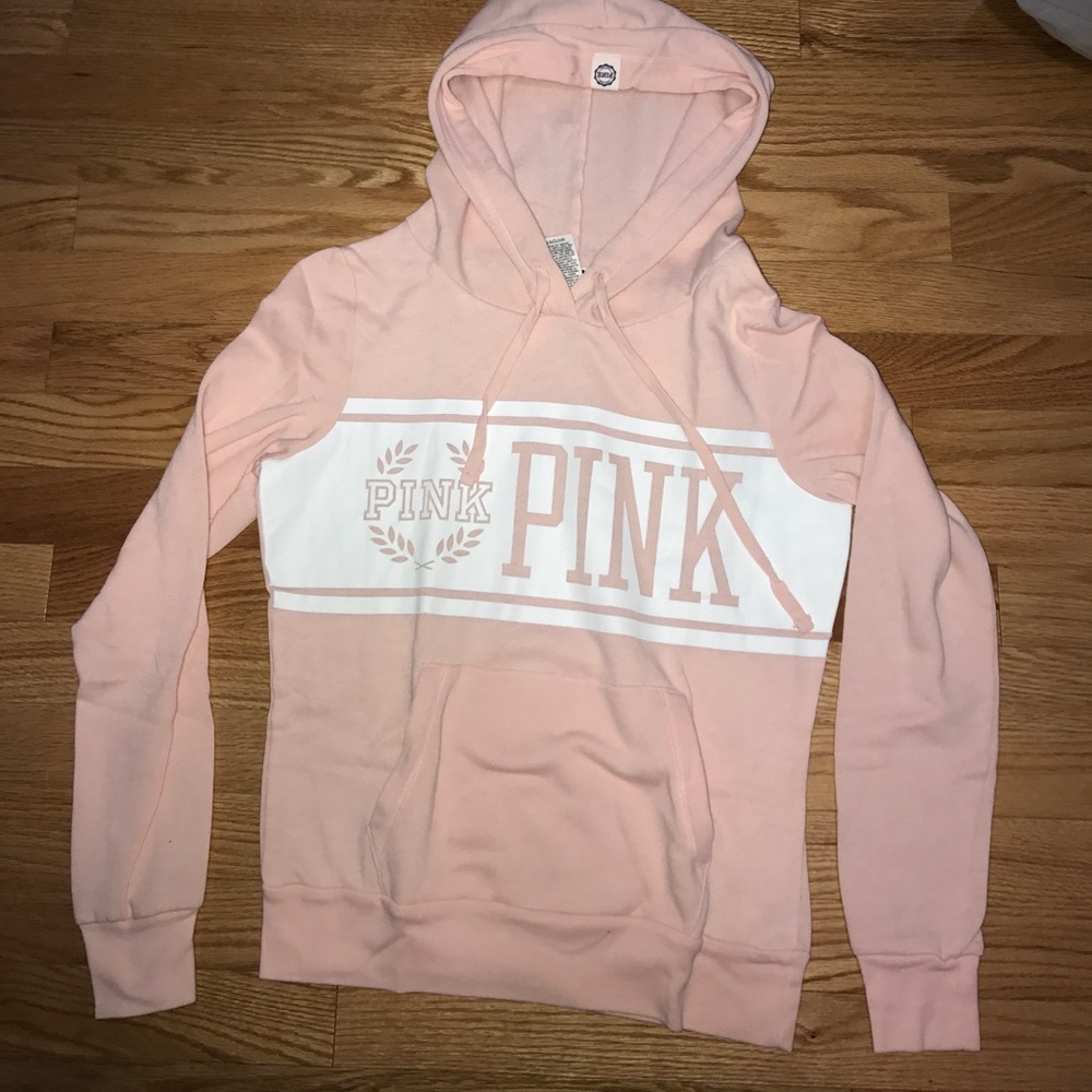 Pink lightweight sweatshirt hoodie