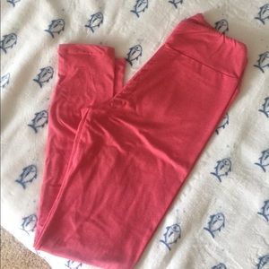 Lularoe leggings OS! Pink heathered!