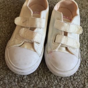 White glitter converse