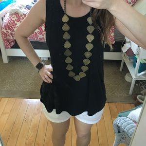 Reversible gold/ multicolor statement necklace