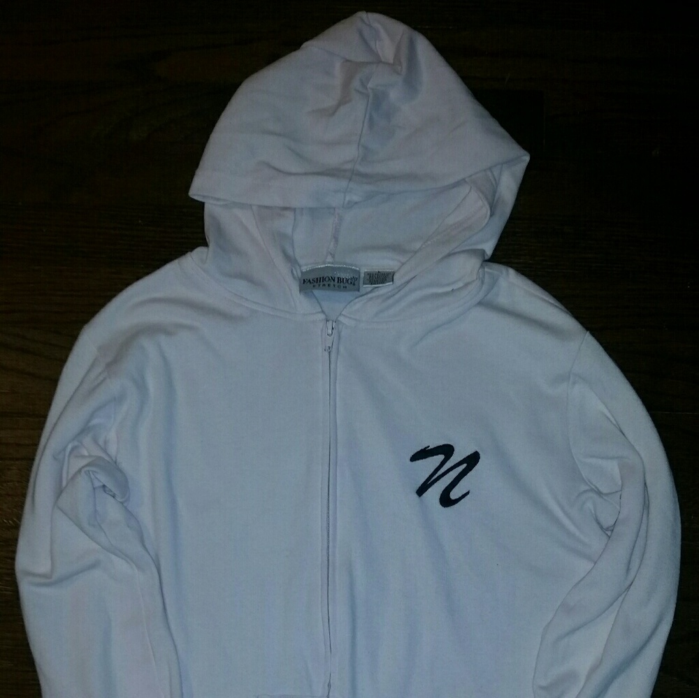 Fashion Bug Light Pink Stretch Zip Up Hoodie Large