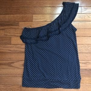 one shoulder ruffle top