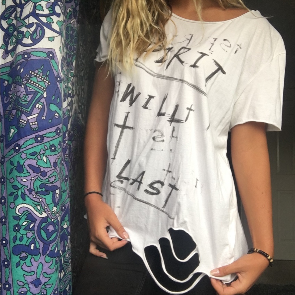 H&M distressed oversized tee