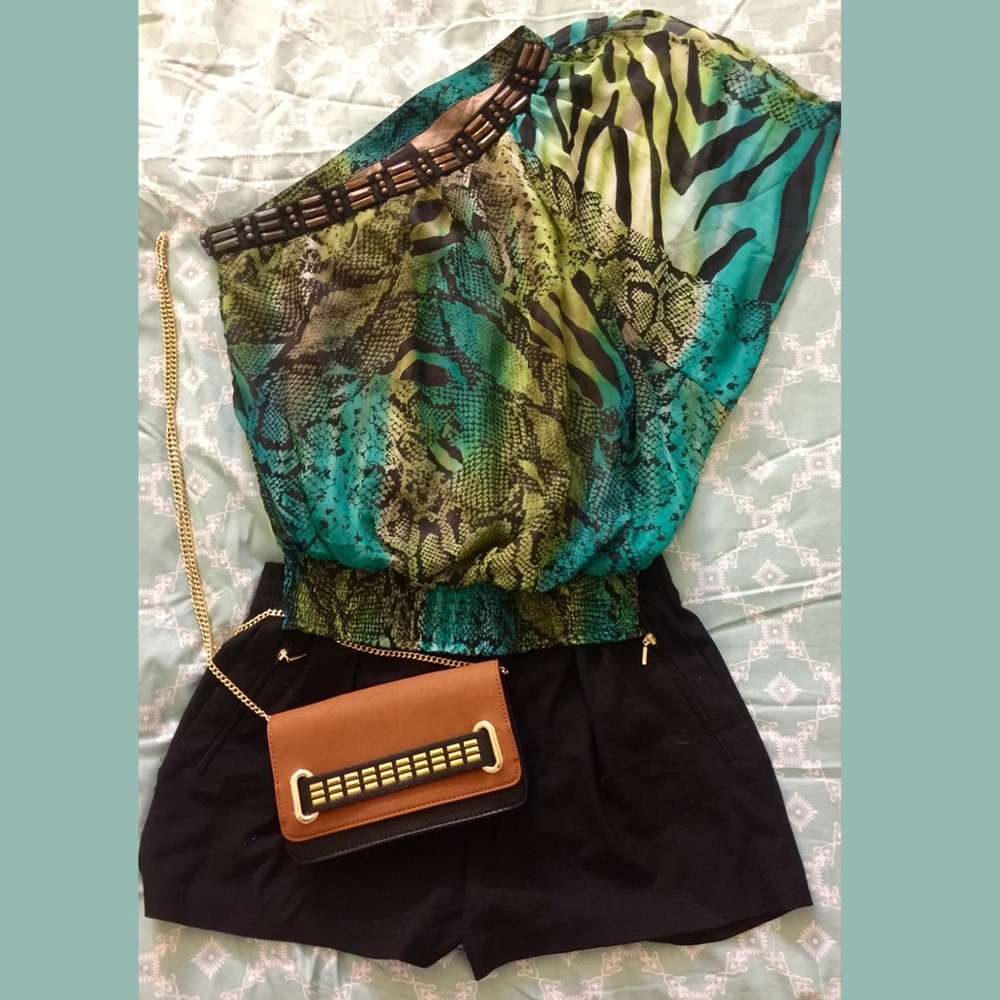 2B Bebe Printed One Strap Blouse