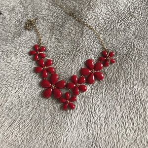 Red floral necklace