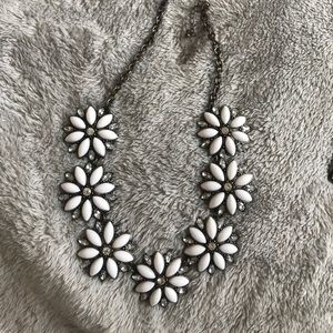 White floral necklace
